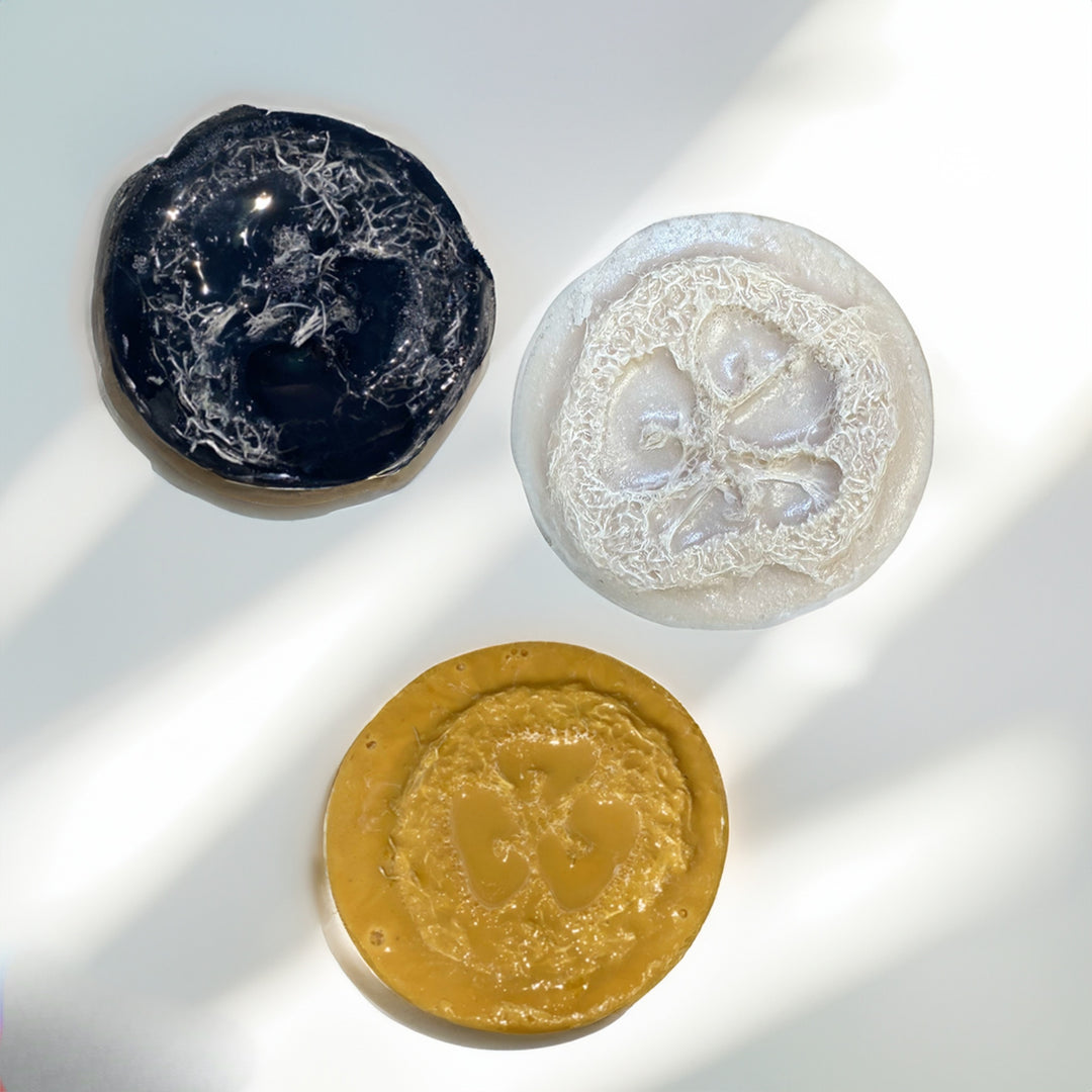 Loofah Exfoliating Shea Butter Bar Soaps | Lulu's Holistics
