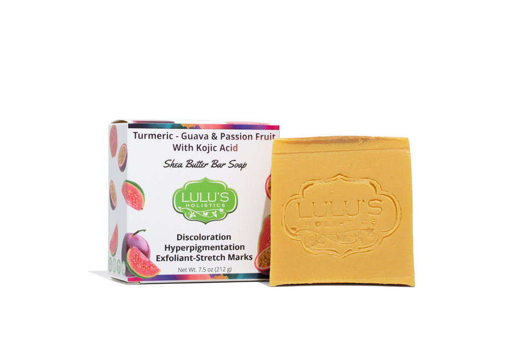 Turmeric Guava & Passion Fruit With Kojic Acid Shea Butter Soap | Lulu's Holistics