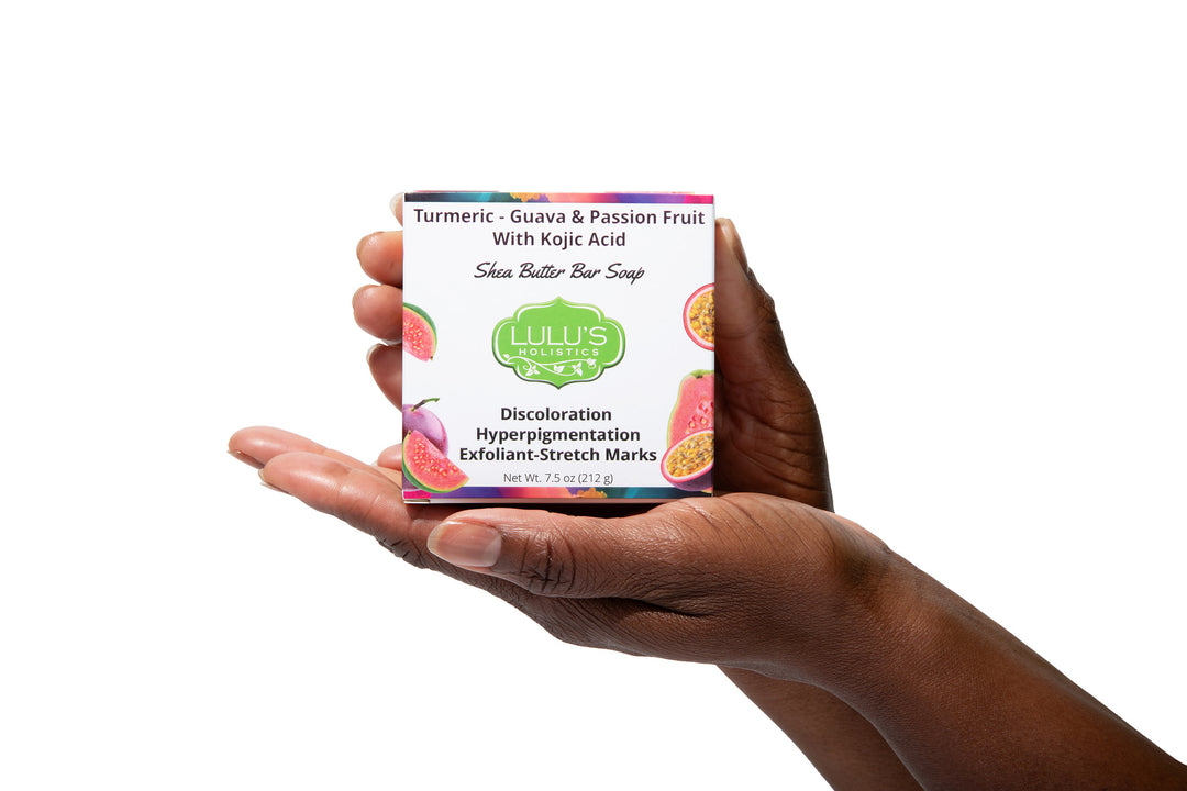 Turmeric Guava & Passion Fruit With Kojic Acid Shea Butter Soap | Lulu's Holistics