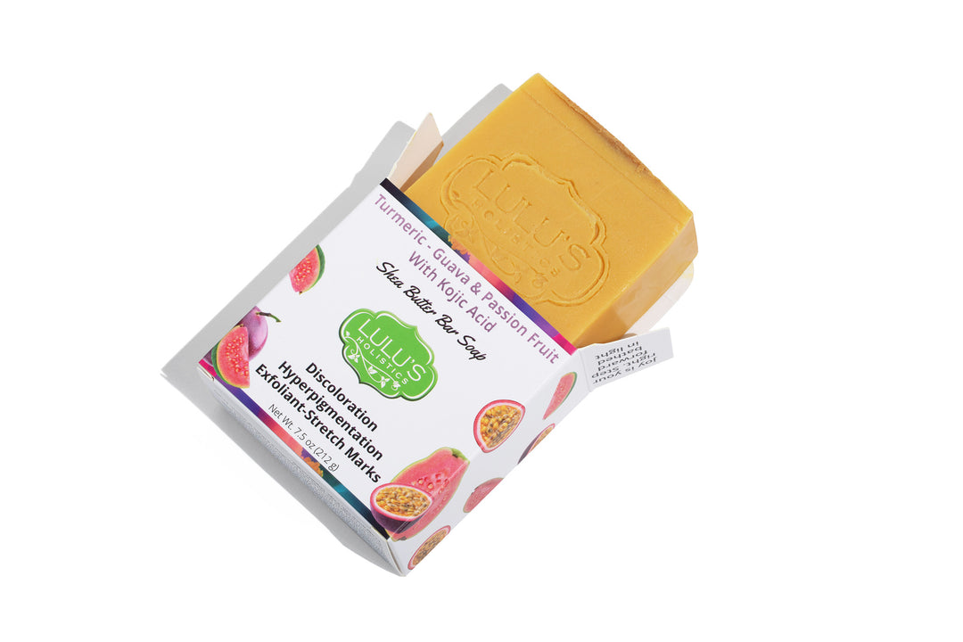 Turmeric Guava & Passion Fruit With Kojic Acid Shea Butter Soap | Lulu's Holistics