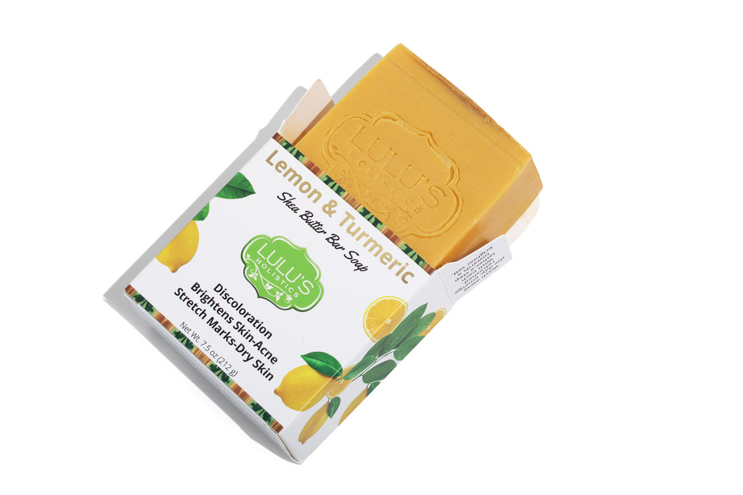 Lemon & Turmeric Shea Butter Bar Soap for Radiant, Refreshed, and Even-Toned Skin | Lulu's Holistics