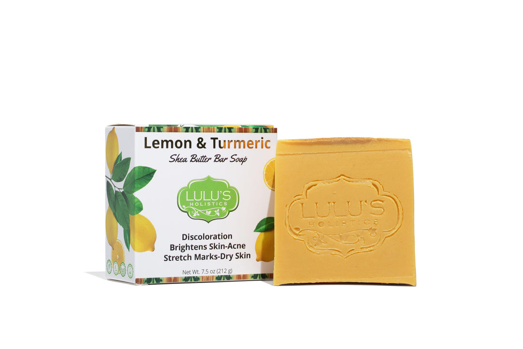 Lemon & Turmeric Shea Butter Bar Soap for Radiant, Refreshed, and Even-Toned Skin | Lulu's Holistics