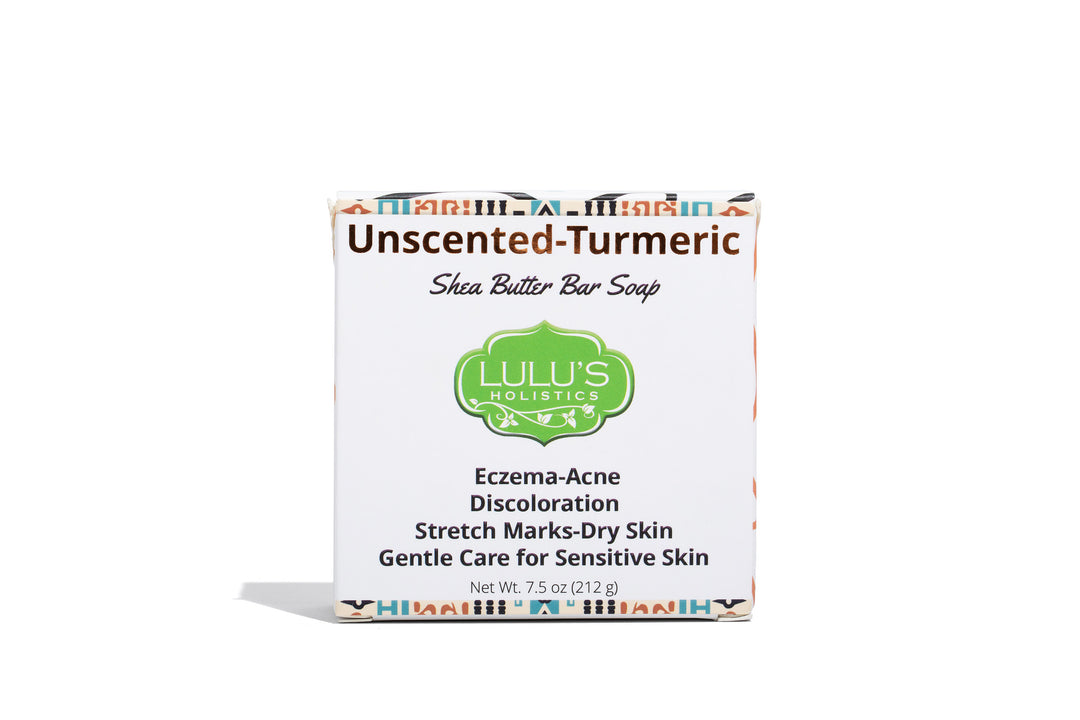 Unscented Turmeric Shea Butter Bar Soap for Soft, Soothed, and Naturally Glowing Skin | Lulu's Holistics