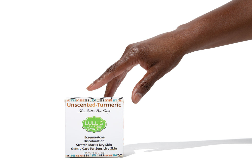 Unscented Turmeric Shea Butter Bar Soap for Soft, Soothed, and Naturally Glowing Skin | Lulu's Holistics