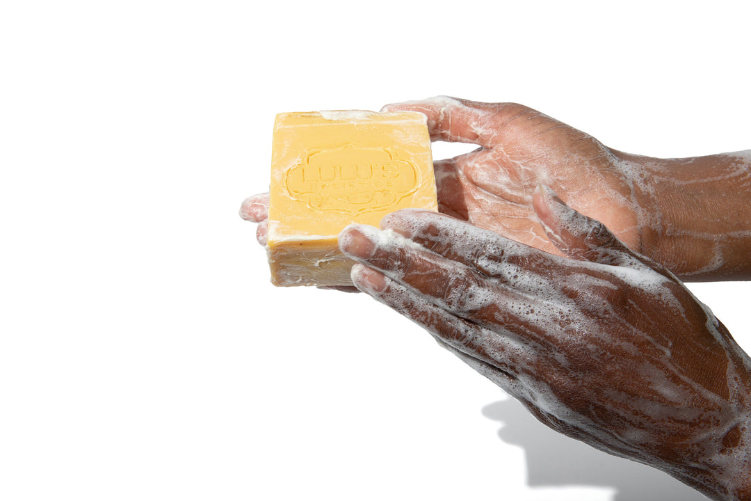 Turmeric Pomegranate Mango & Kojic Acid Shea Butter Soap for Bright, Hydrated, and Rejuvenated Skin | Lulu's Holistics