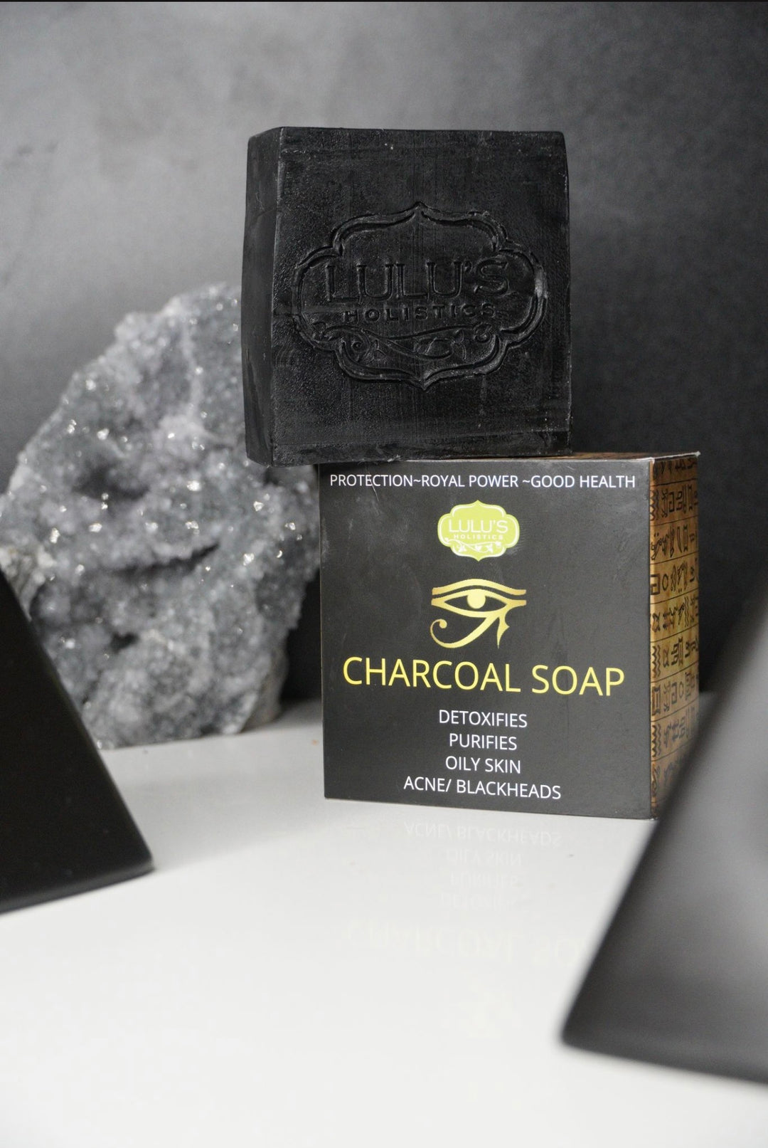 Charcoal Coconut Peppermint Bar Soap - Lulu's Holistics