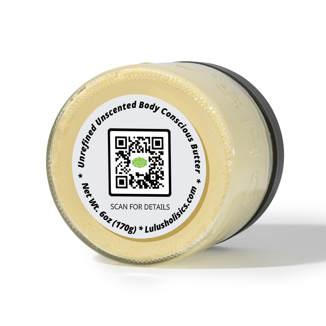 Unrefined Unscented Whipped Body Butter – Pure, Balanced Moisture
