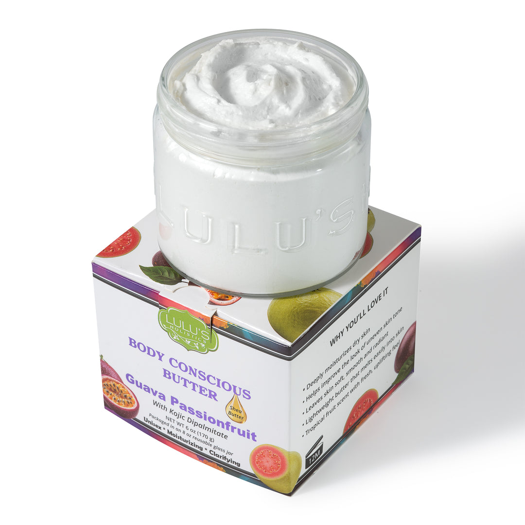 Guava Passionfruit Kojic Whipped  Shea Body Butter – Uneven Looking Skin