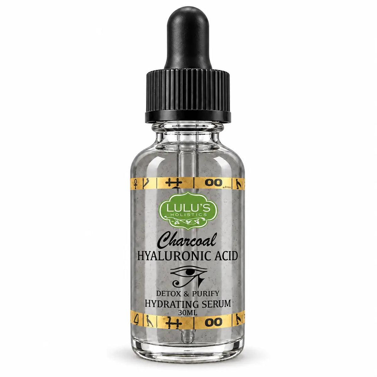 Aktivkohle-Hyaluronsäure-Serum – Entgiftende & porenverfeinernde Feuchtigkeitspflege
