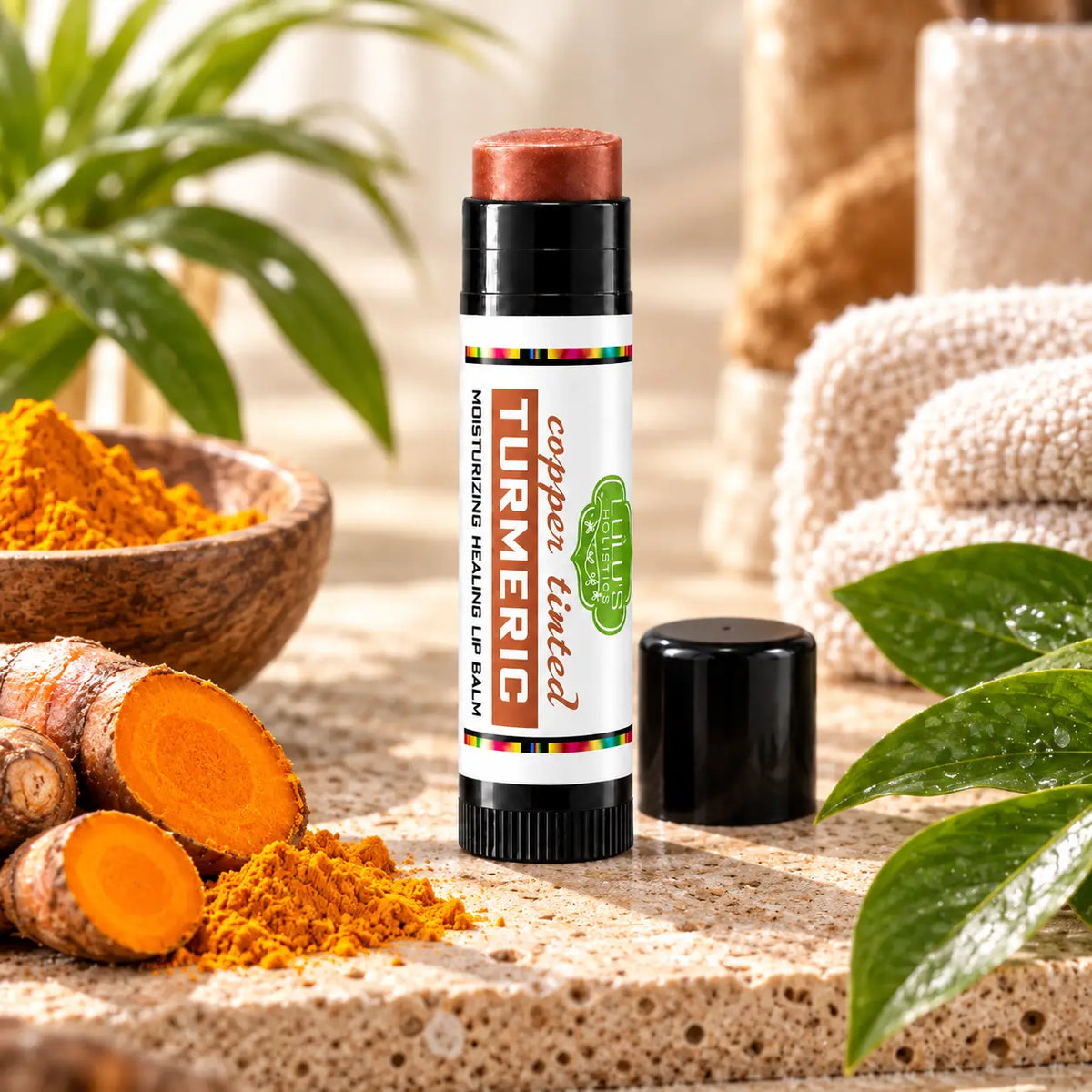 Lulu's Holistics Copper Tinted Turmeric Conditioning Lip Balm (0.15oz)