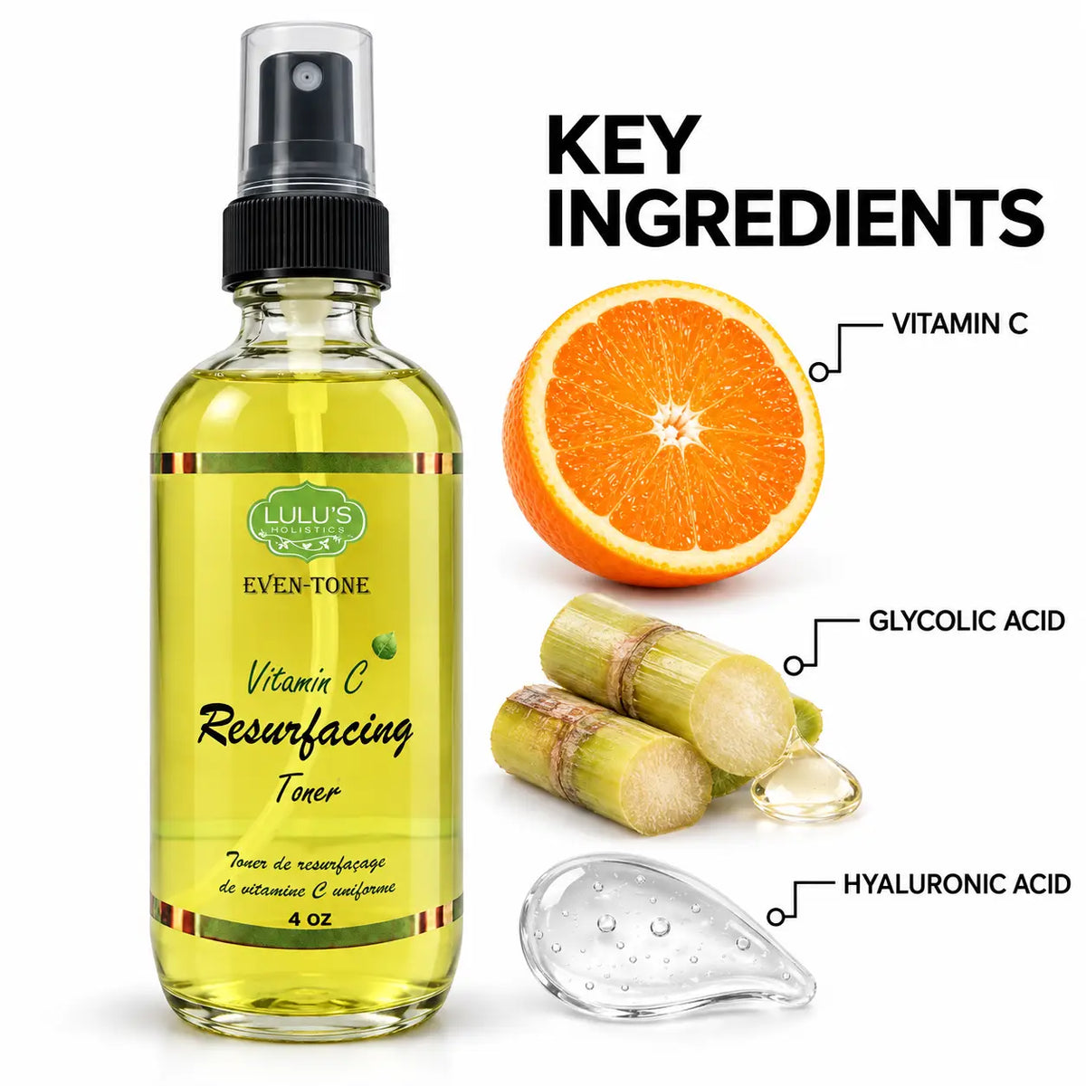 Vitamin C Erneuerndes Gesichtswasser – Aufhellendes & Glättendes Spray