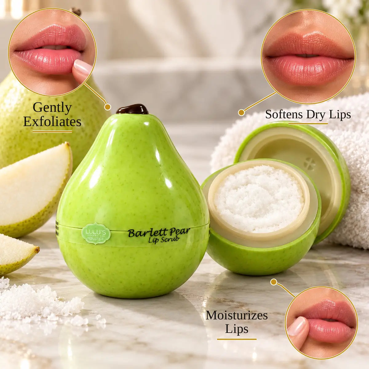 Lippenpeeling Birne Sheabutter