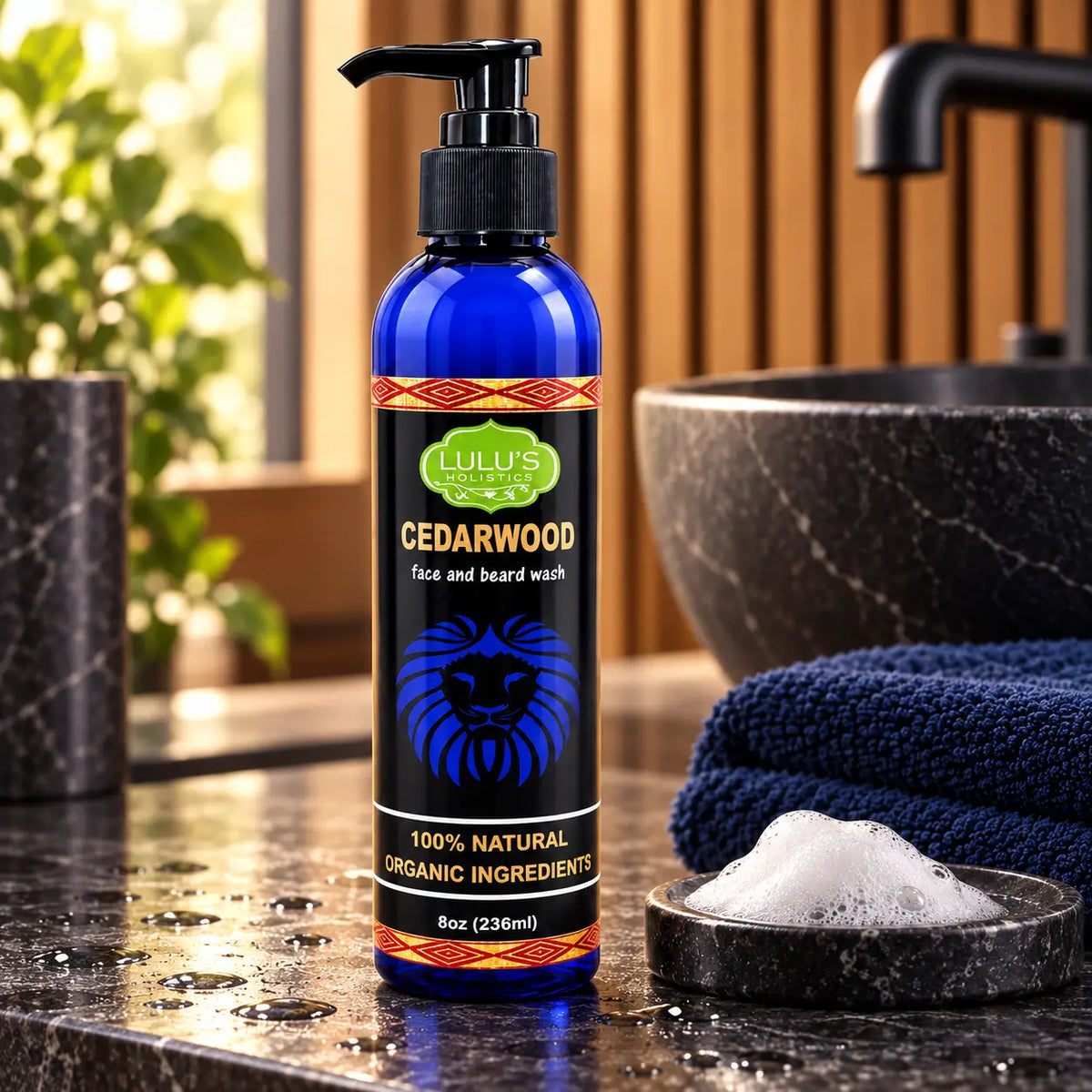 Cedarwood Face & Beard Wash – Natural Men’s Cleansing Cleanser