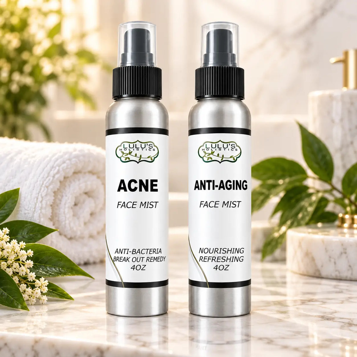 Lulu's Holistics Clarifying & Nourishing Targeted Face Mist Complete 2-Piece Duo Set