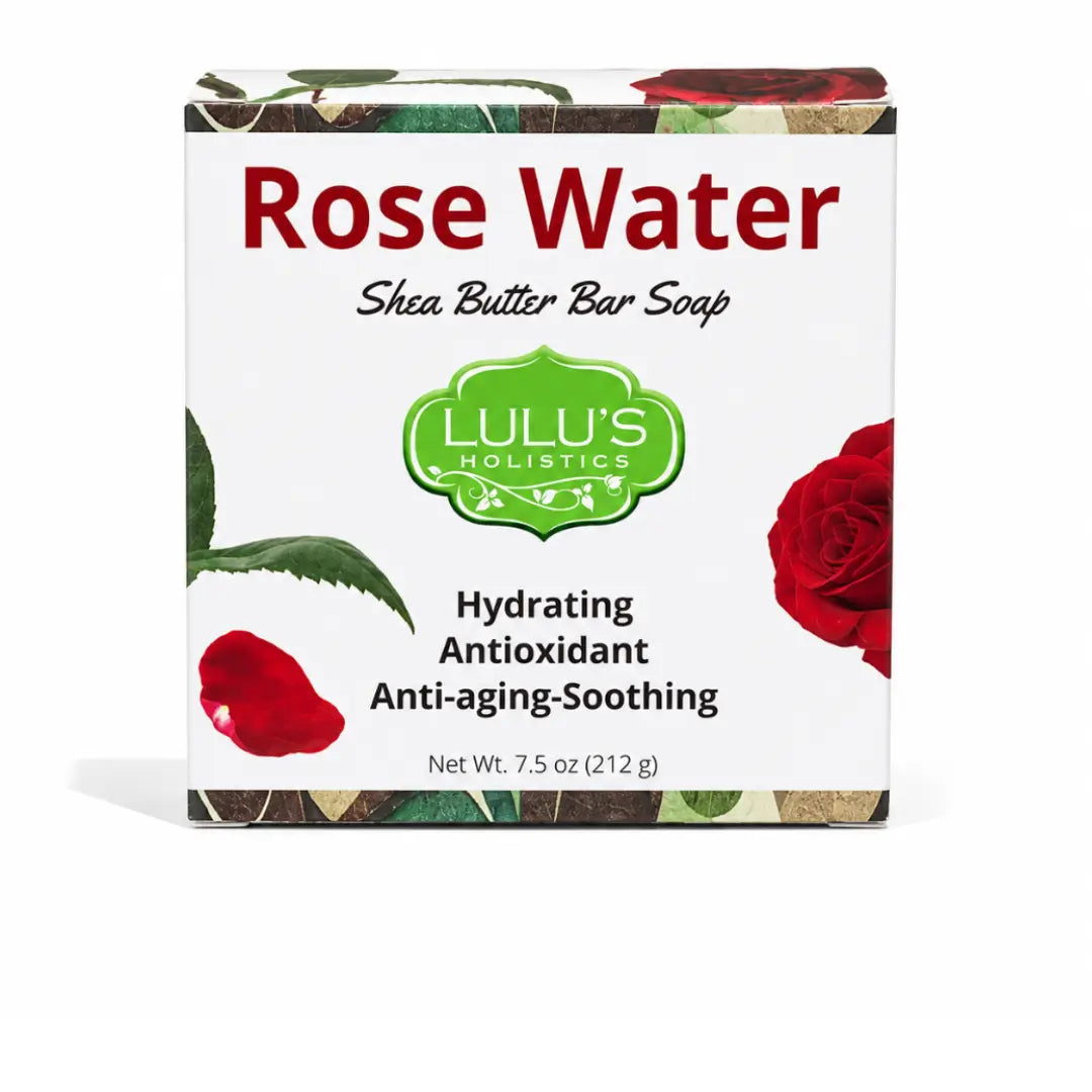 Rosenwasser Sheabutter Seifenstück – Feuchtigkeitsspendende Reinigung