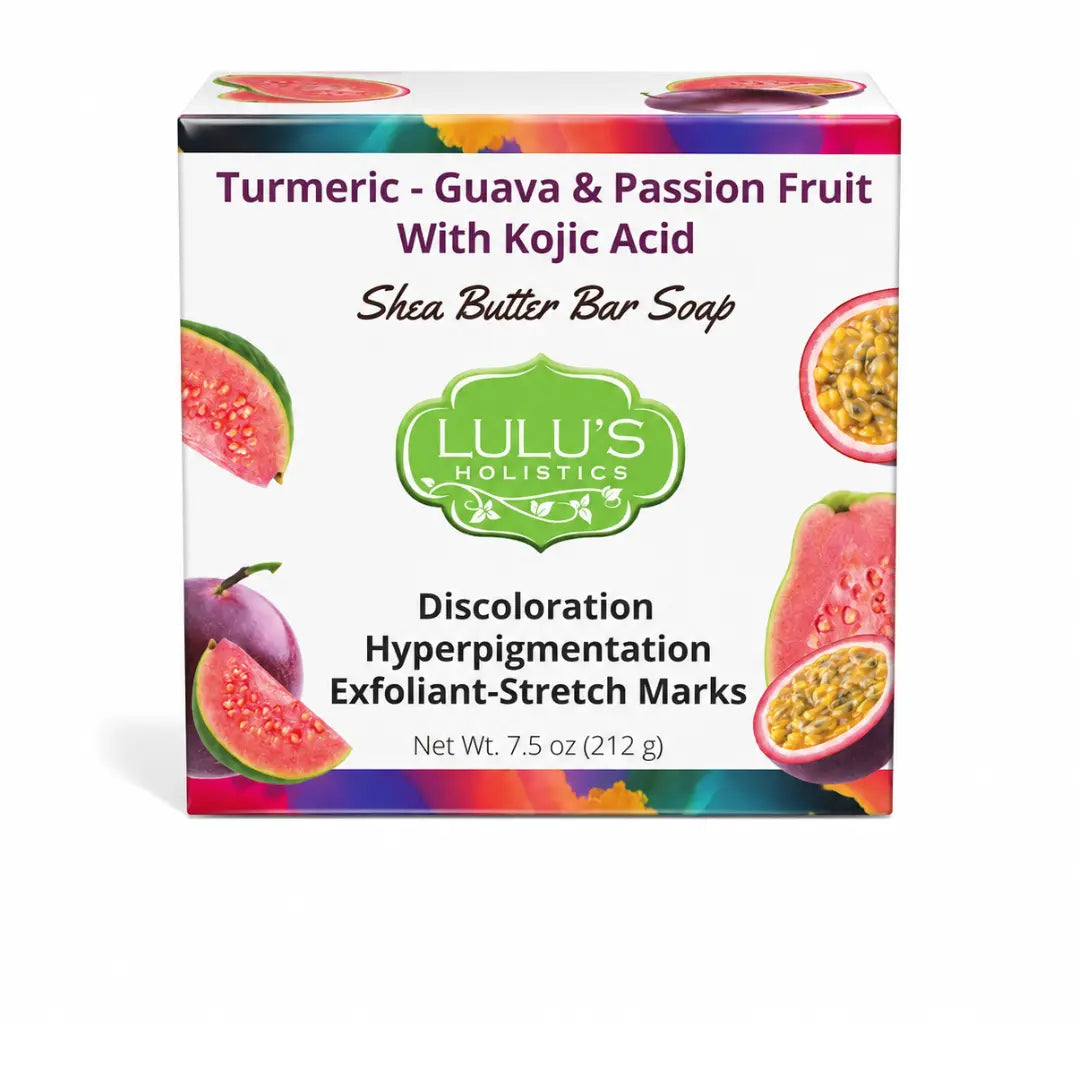 Guava Passionsfrucht Kurkuma Kojisäure Sheabutter Seifenstück – Aufhellende Reinigung