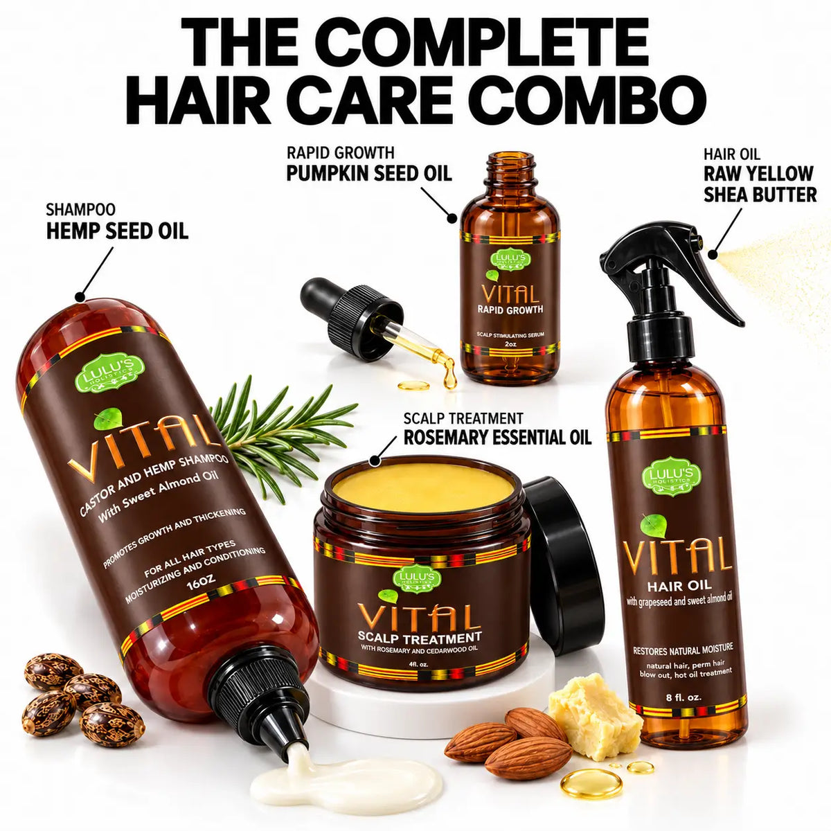 Vital Hair Combo – Set für Haarwachstum, -stärke und Kopfhautpflege