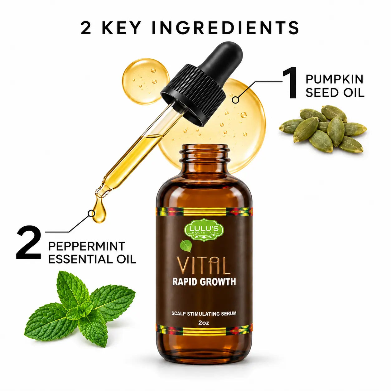Vital Rapid Growth – Kräftigendes Serum für dünner werdendes Haar und Dreadlocks