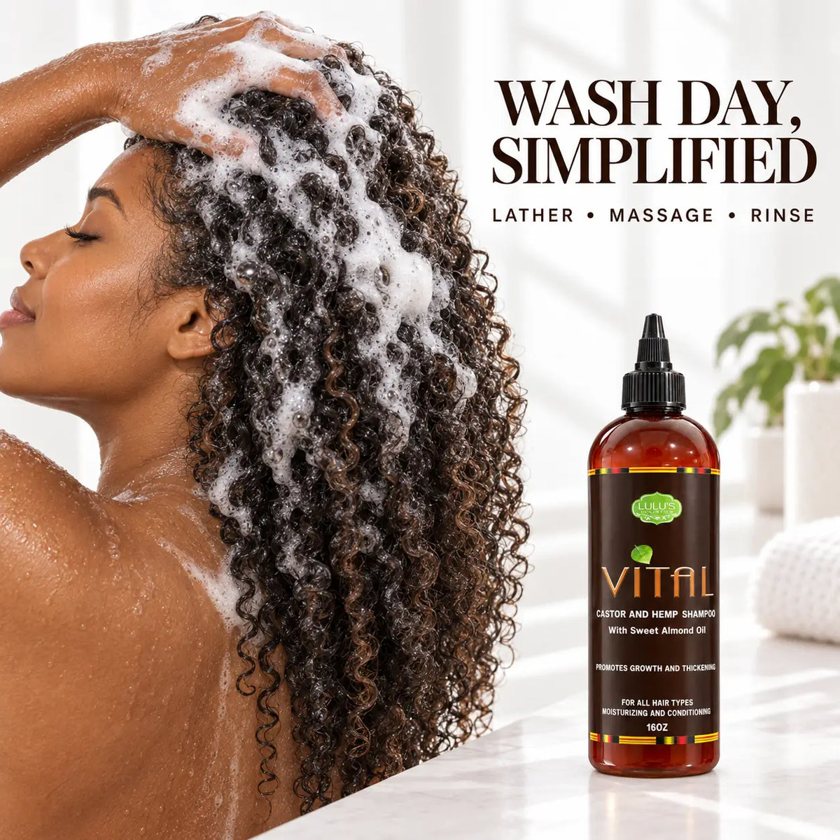 Vital Castor & Hemp Shampoo – Growth & Strength for Dry Scalp