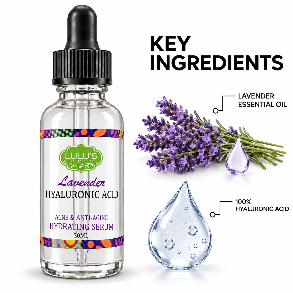 Lavendel-Hyaluronsäure-Serum – Beruhigend & Tiefenwirksam feuchtigkeitsspendend