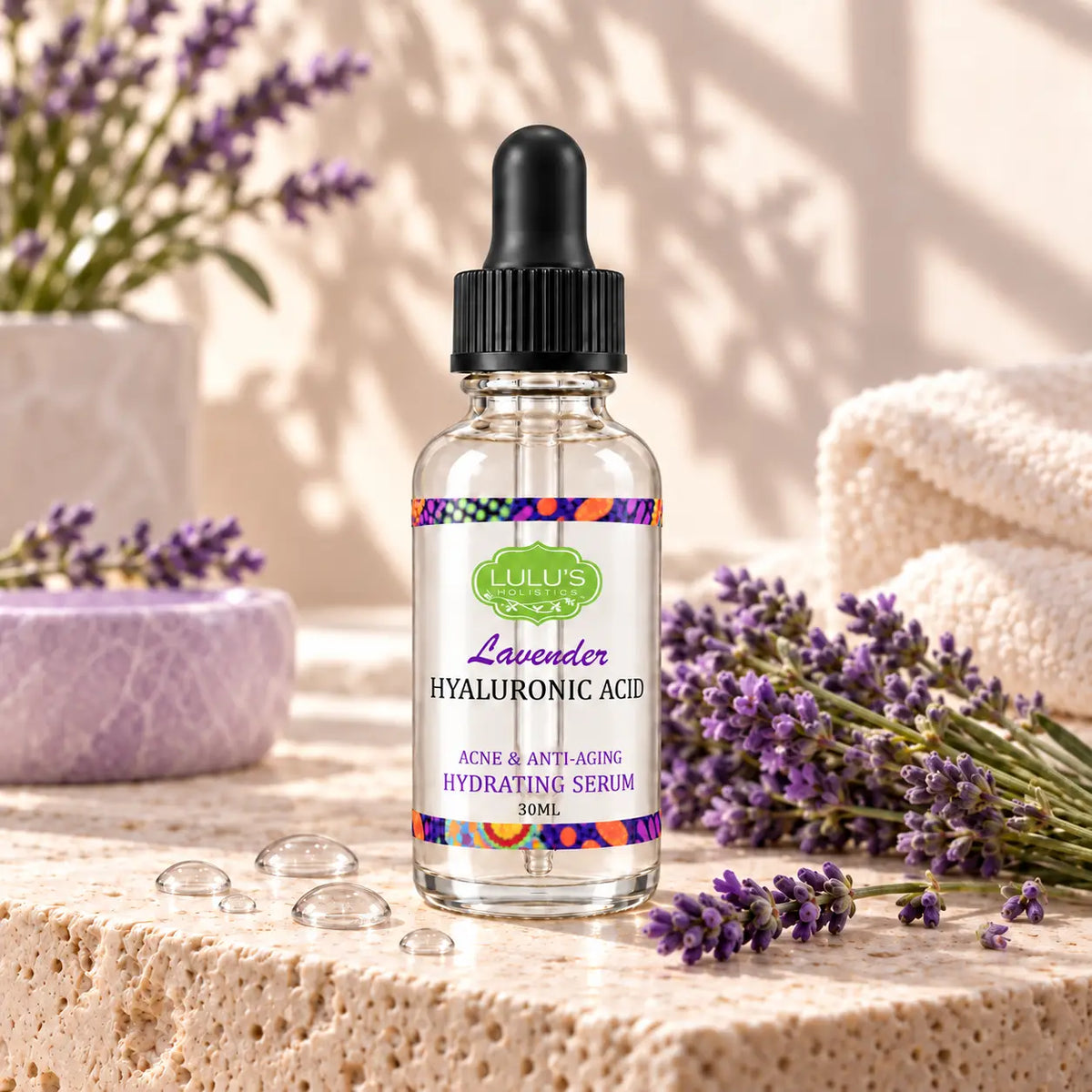 Lavendel-Hyaluronsäure-Serum – Beruhigend & Tiefenwirksam feuchtigkeitsspendend