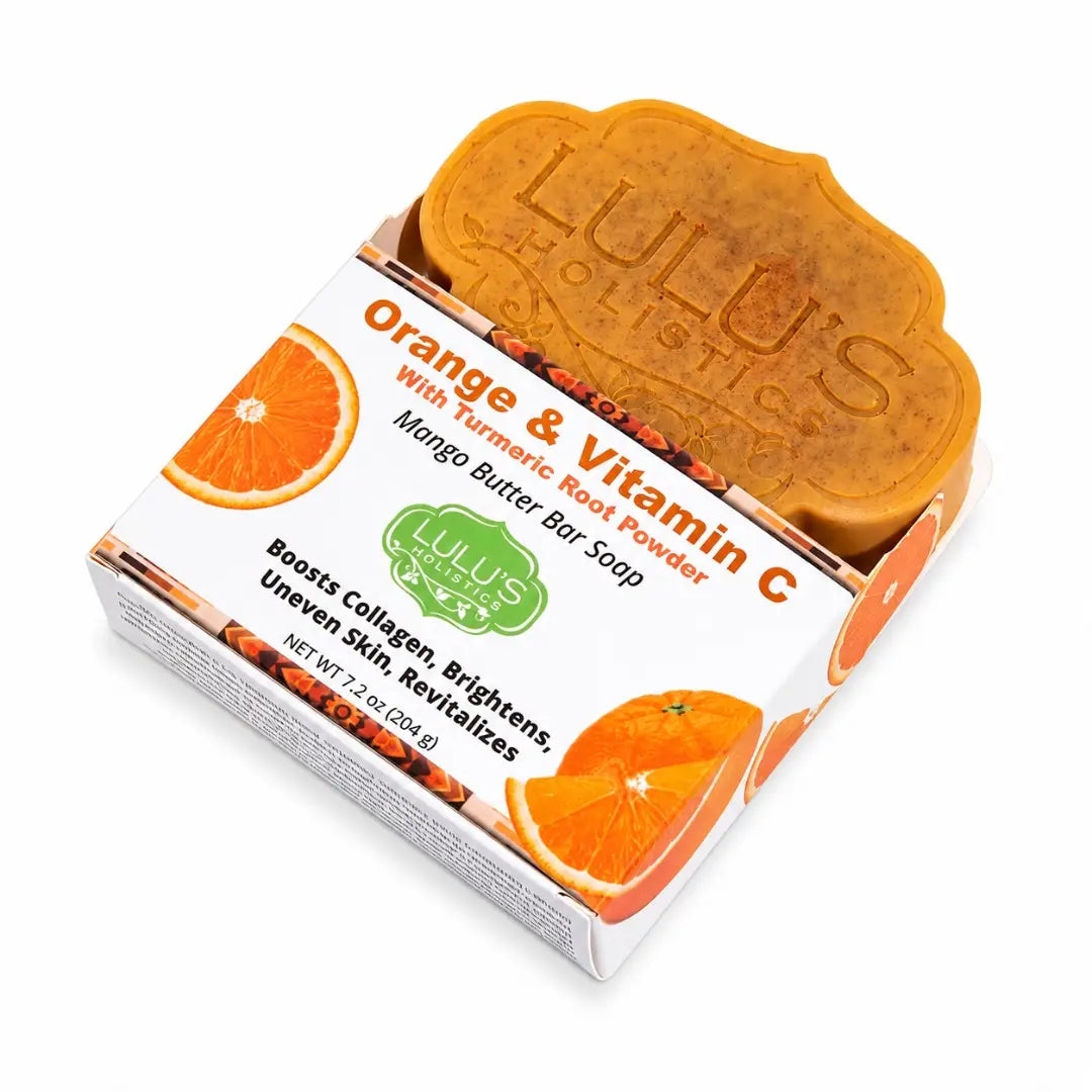 Orangen-Vitamin C-Kurkuma-Mangobutter-Seife – aufhellende Reinigung