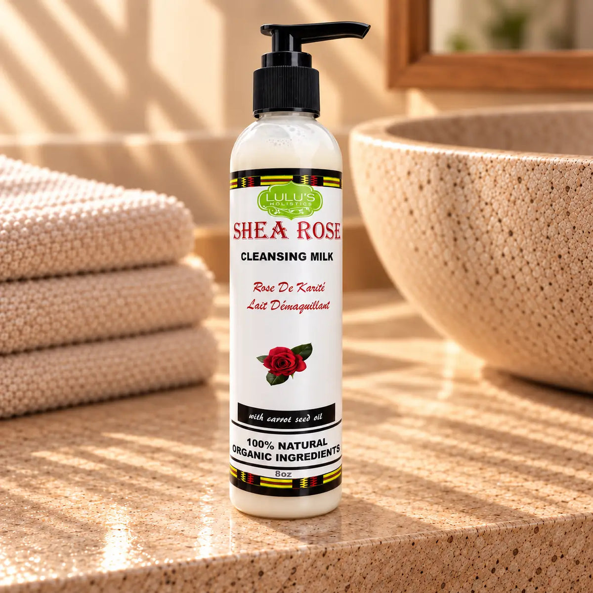 Shea-Rose Face Cleansing Milk – Gentle Hydrating Facial Cleanser