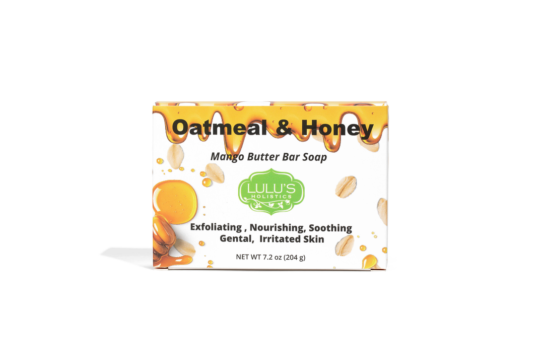 Oatmeal & Honey Mango Butter Bar Soap – Moisturizing, Soothing Cleanser for Soft, Healthy-Looking Skin