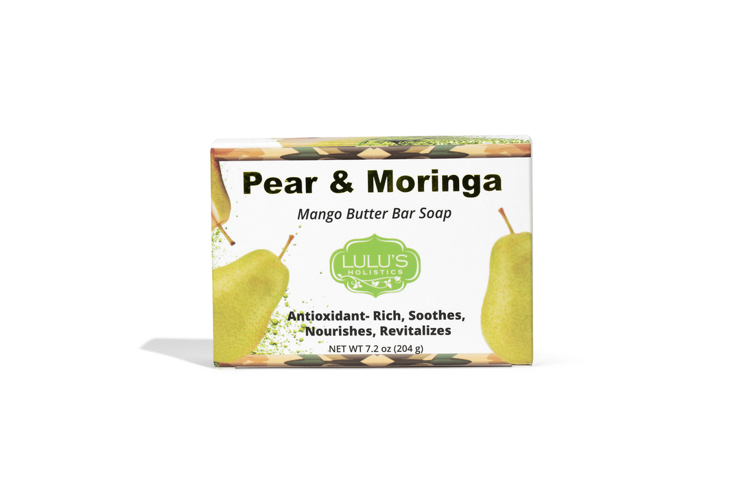 Pear Moringa Mango Butter Bar Soap – Moisturizing Body Cleanser for Soft, Smooth Skin