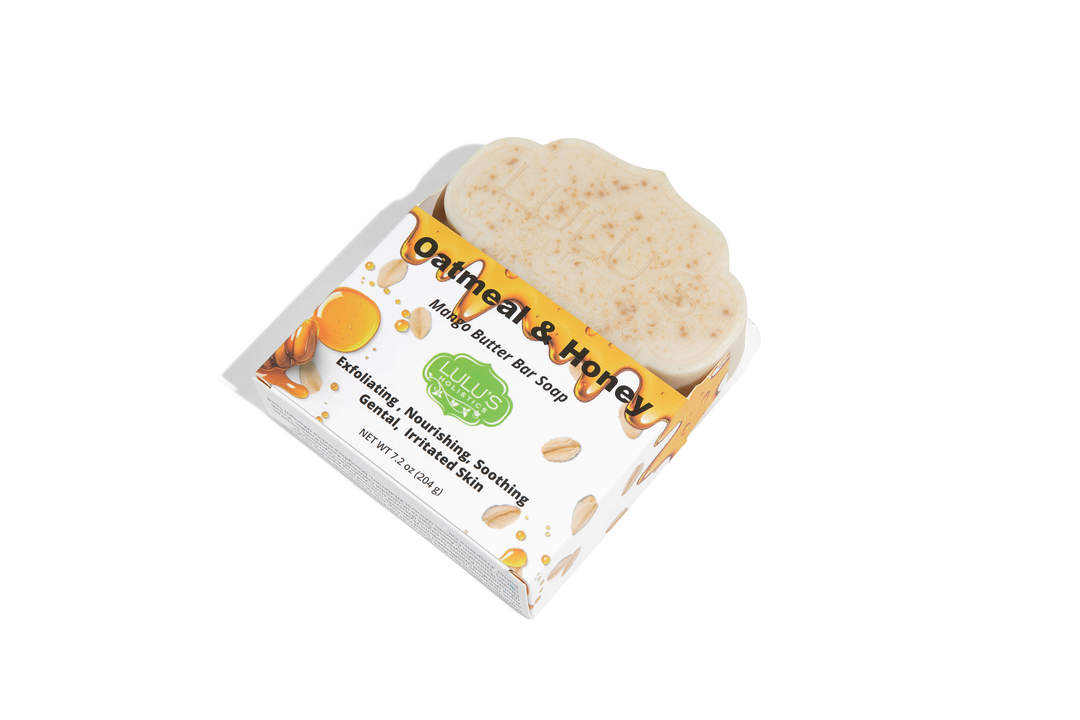 Oatmeal & Honey Mango Butter Bar Soap – Moisturizing, Soothing Cleanser for Soft, Healthy-Looking Skin
