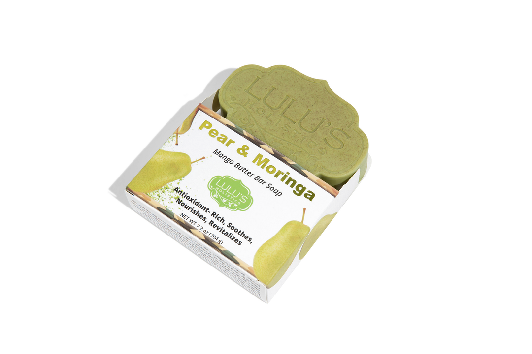 Pear Moringa Mango Butter Bar Soap – Moisturizing Body Cleanser for Soft, Smooth Skin