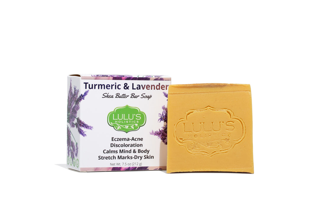 Turmeric & Lavender Shea Butter Bar Soap for Calmer, Clearer, and Protected Skin | Lulu's Holistics