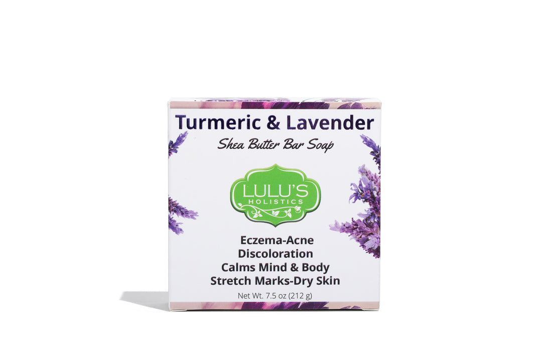 Turmeric & Lavender Shea Butter Bar Soap for Calmer, Clearer, and Protected Skin | Lulu's Holistics