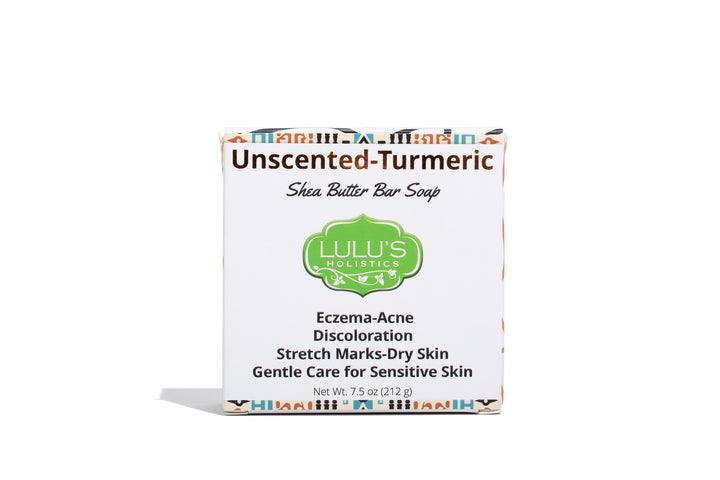 Unscented Turmeric Shea Butter Bar Soap for Soft, Soothed, and Naturally Glowing Skin | Lulu's Holistics
