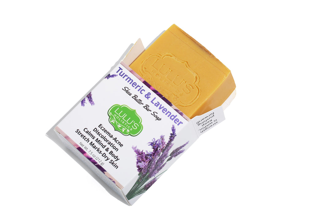 Turmeric & Lavender Shea Butter Bar Soap for Calmer, Clearer, and Protected Skin | Lulu's Holistics