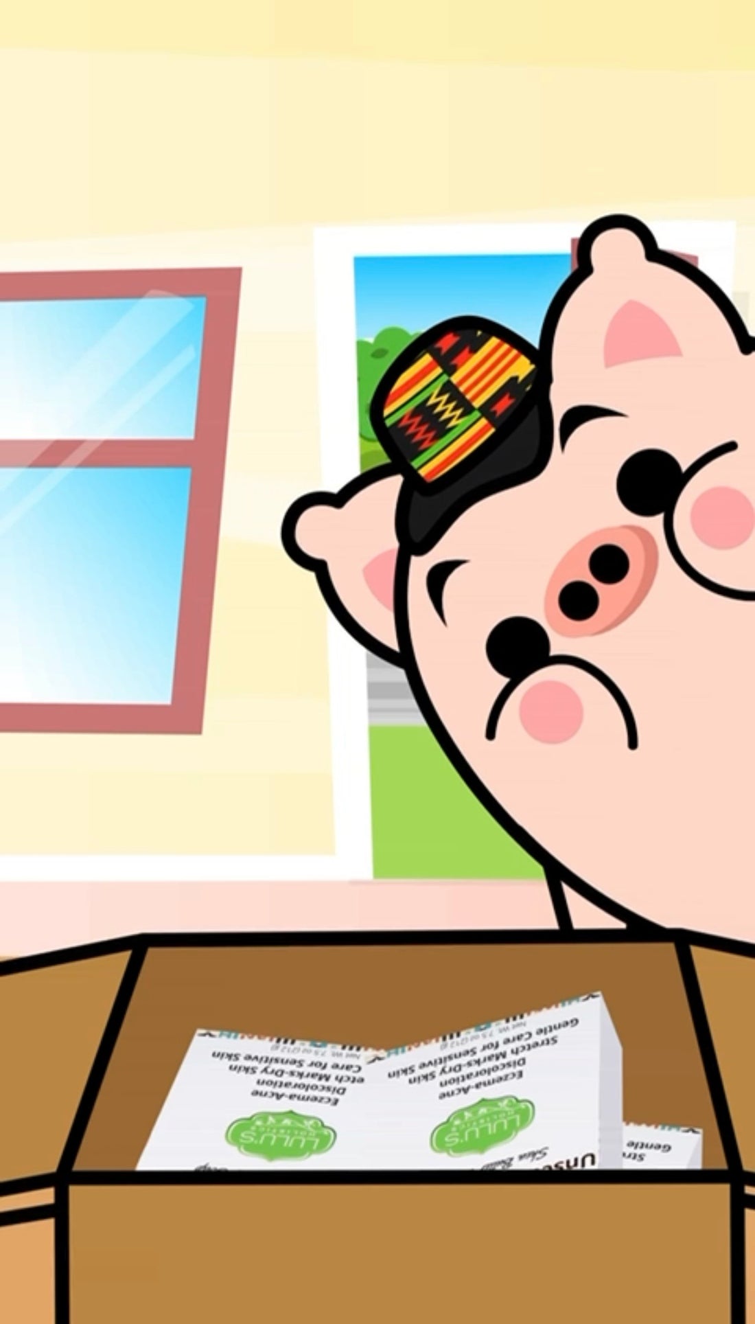 Lulu's Holistics animated commercial featuring cartoon pigs fighting for a natural soap bar
