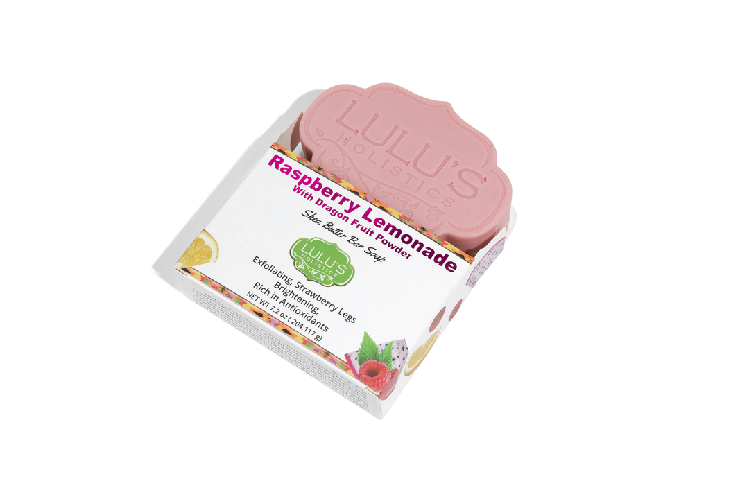 Raspberry Lemonade Shea Butter Bar Soap with Dragon Fruit Powder – Smooth & Even Skin