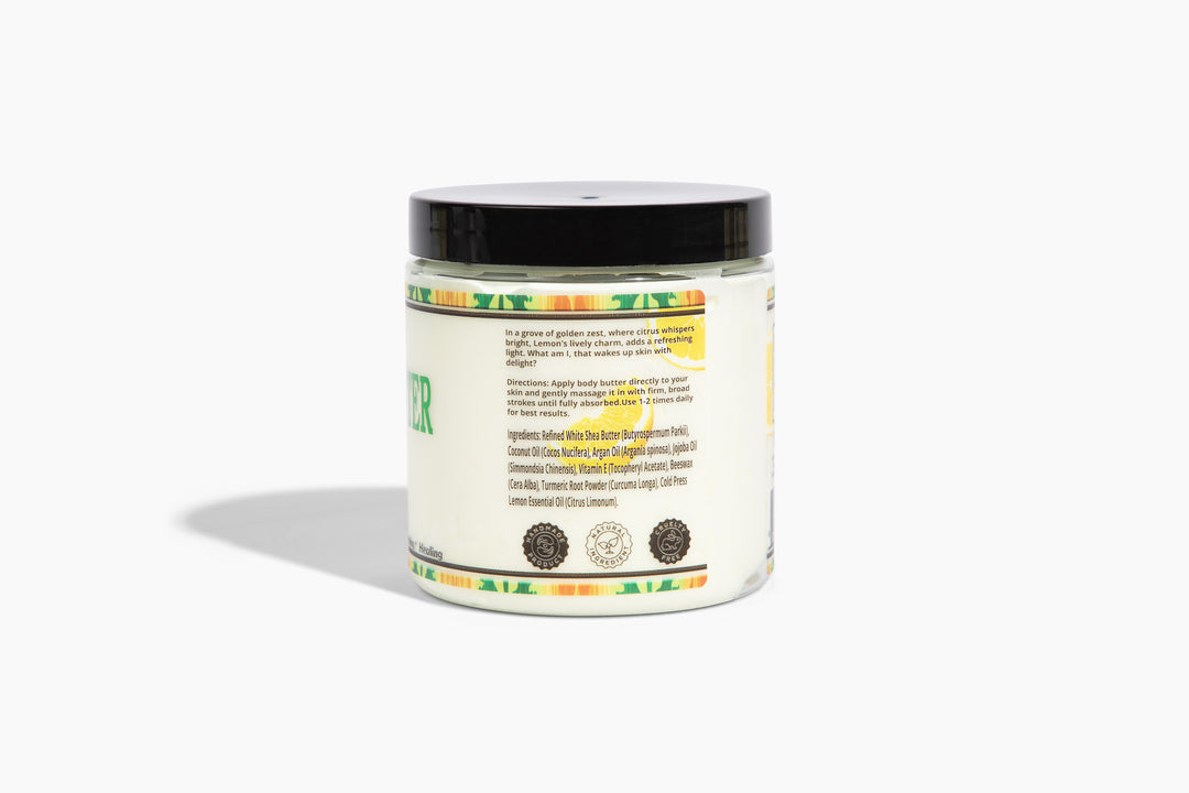 Lemon Turmeric Body Conscious Butter for Even Skin Tone and Radiance | Lulu's Holistics