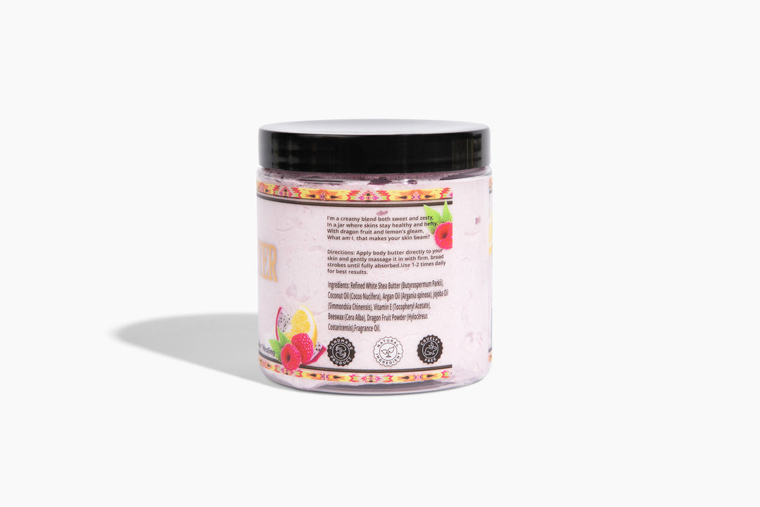 Raspberry Lemonade With Dragon Fruit Body Conscious Butter | Lulu's Holistics